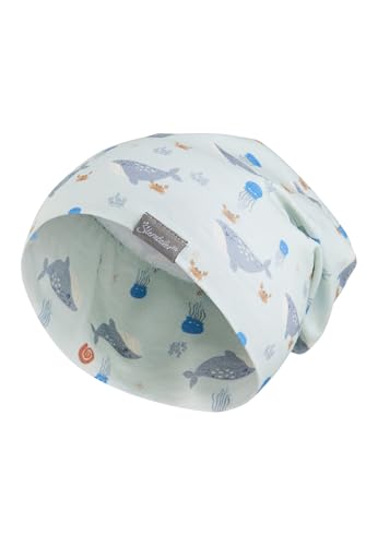 Sterntaler Beanie Wale - Coole Baby Mütze aus Flammgarn Jersey mit Allover...