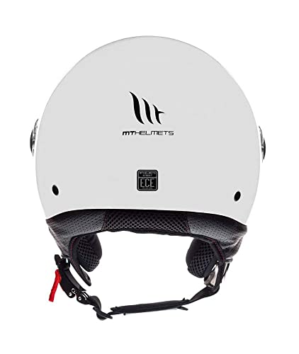 Casco MT OF501 Street Solid Blanco Perla Tamanho S