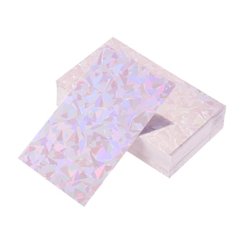 QUARKZMAN 50 Visitenkartenpapier 3,5" x 2" Leere Visitenkarten für Laserdrucker Kleine Nachrichtenkarten Graffiti Scrapbooking DIY Dankeskarten, Diamantsilber