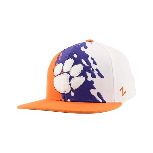 Clemson Tigers NCAA Officially Licensed Hat Flat Snapback Z11 Retro Paintbrush