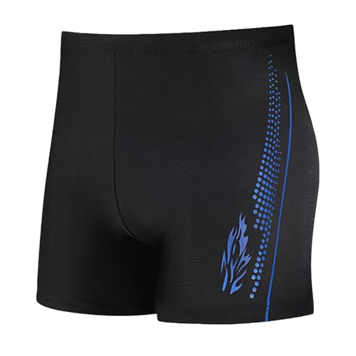 Men's Swim Trunks Fashion Printed Stretchy Comfy Slim Swimming Shorts Boxer Briefs for Beach Swimming Hot Spring Navy#05 4X-Large