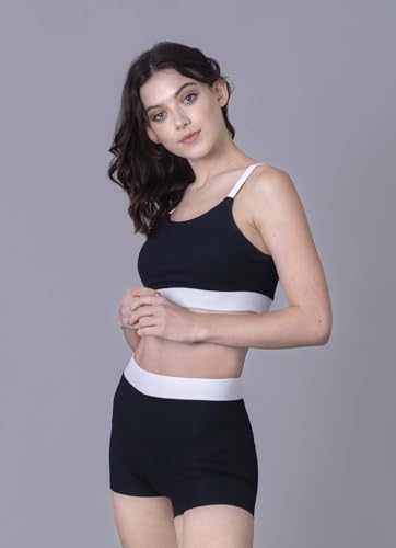 Image of Keepfit Women's Ribbed Contrast Border 2 Piece Swim Set |Swimming Suit for Women