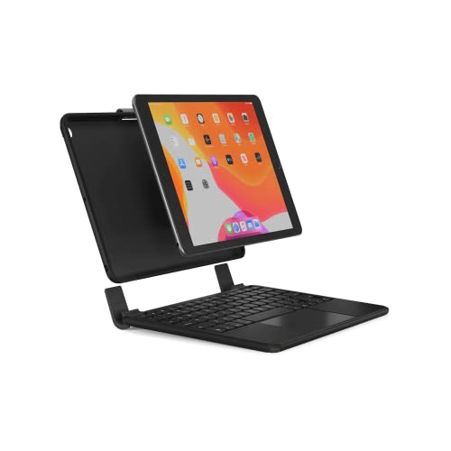 Brydge 10.2 MAX+, Wireless Keyboard/Trackpad for iPad (8th & 7th Gen), Multi-Touch, MIL-STD-810G 4-Foot Drop Protection, Durable Polycarbonate/Rubber