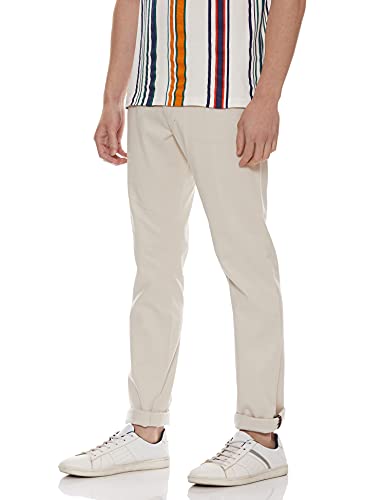 Image of Parx Men's Slim Pants (XMTX02825-F4 Beige 38)