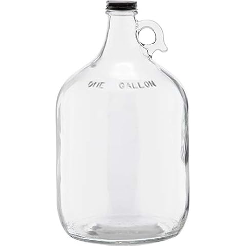 C-Store Packaging - 1 Gallon (128 oz) Clear Glass Jug With 38mm Cap | FAST SAME DAY SHIPPING Cover