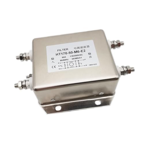 Filtre anti-interférence monophasé 50A HT170-50-M6-E2 pour réseau électrique