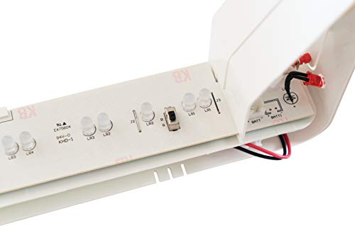 Lithonia Lighting Basics LED Exit Sign/Emergency Light Combo, Red/Green Switchable Exit Sign and Emergency Lights for Business, 2-Head Fixture, Round Lamp Heads, White (ECRG RD M6) by Lithonia Lighting - Image 8