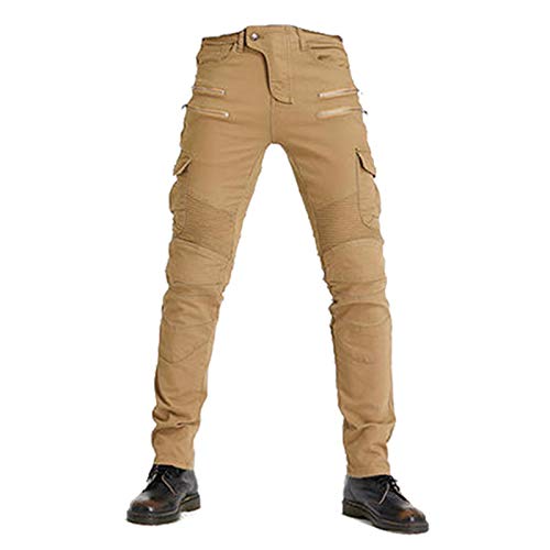 YXYECEIPENO Pantaloni da Motociclista Pantaloni da Motociclista da Donna Il Tessuto Denim Elasticizzato È Resistente all'Usura, Antivento, Traspirante E Resistente agli Strappi Adatto per Equitazione