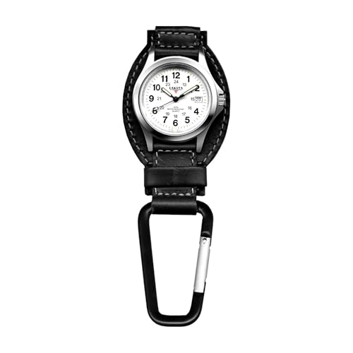 Image of Dakota Leather Clip Watch, Military Dial, Waterproof