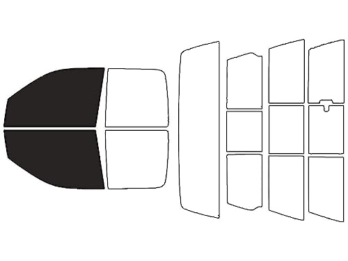 Rvinyl Window Tint Kit Compatible with Ram 1500 2019-2025 4 Door Quad Cab - Black 20% - Single Ply