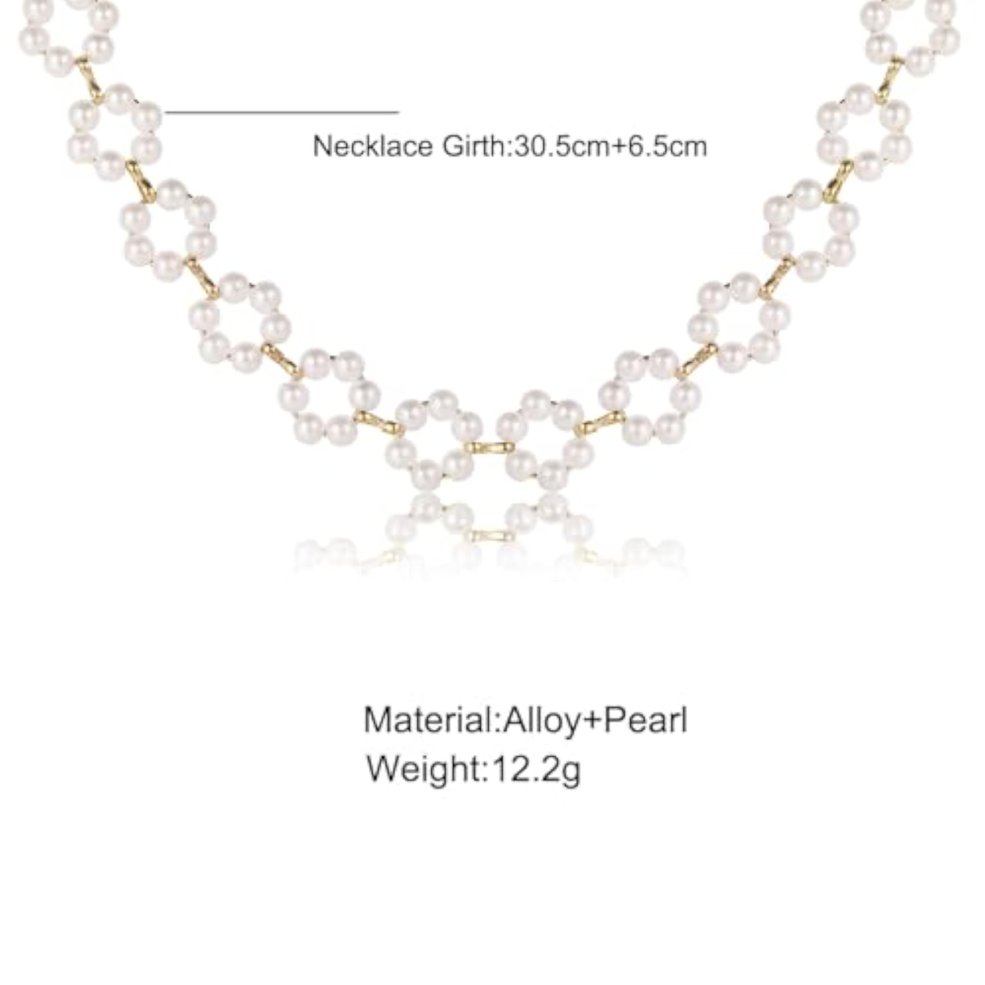 Stylish Traditional Plated Pearl Choker Necklace