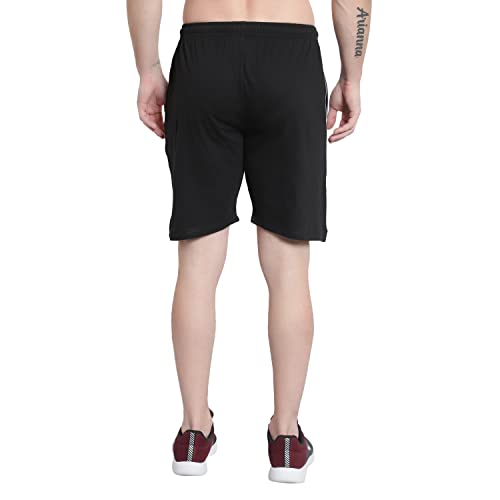 Image of DIA A DIA Men's Cotton Shorts with Zipper Pockets - Elastic Waist with Drawstring, Comfortable Casual & Gym Shorts for Men, Sizes M to 5XL (28-46 Inch Waist), Plus Sizes
