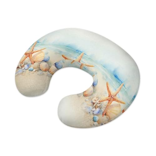 Image of Beach Baby Nursing Pillow Cover Removable Breathable Breastfeeding Pillow Slipcover, Stretchy Nursing Pillow Case Fits Snug On Infant