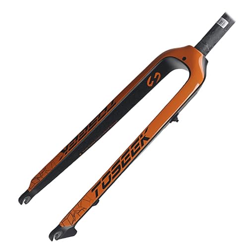 Fourche rigide carbone VTT orange 27.5 pour supprimer le pompage en montée