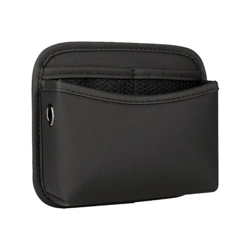 Bolsa lateral de almacenamiento de coche multifuncional de piel sintética - Cubo de basura portátil para accesorios