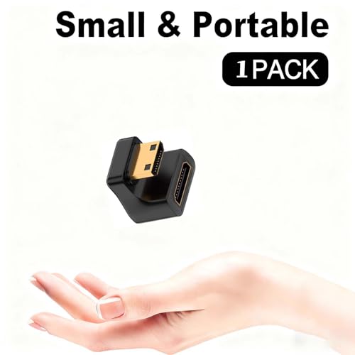 Adaptador Mini HDMI 8K 180° macho a hembra con LED miniatura 7