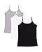 Calvin Klein Girl's Tank 3 Pack, Black/White/Heather Gray, Medium
