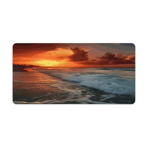 The Beach Sunset Desk Pad con base de goma 30x60cm