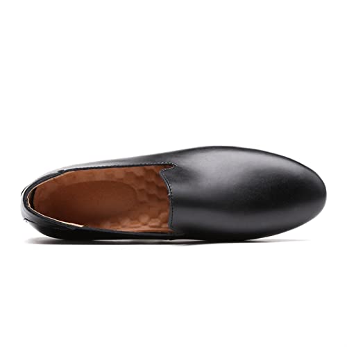 Men's Loafers Shoes Tuxedo Toafers Pointed Toe Genuine Leather Slip Resistant Flexible Lightweight Casual Slip-ons2