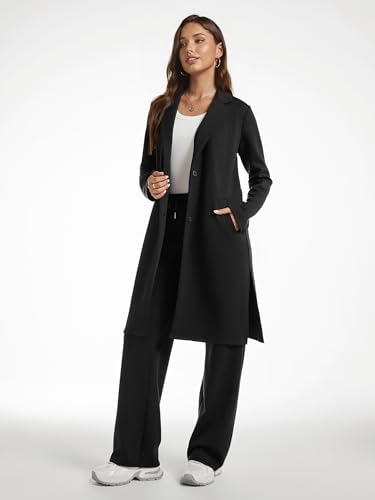 Women's 2 Piece Sets Dressy Casual Coatigan Pea Coat Wide Leg Pants Suit Winter Lounge Outfits - Image 4