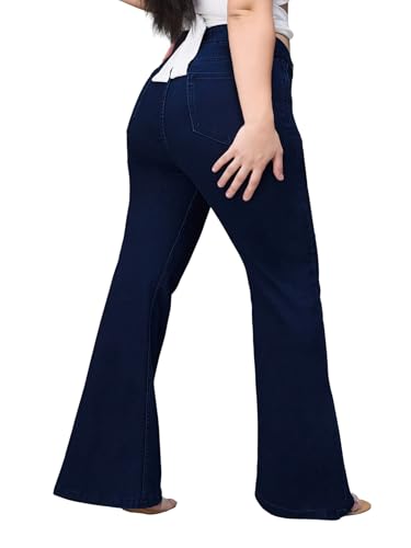 Image of Miss Chase A+ Women's Bootcut High Rise Regular Length Stretchable Denim Jeans