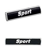 2Pc Sport Logo Emblem Badge Car Side Fender Sticker Nameplate Replacement for M Series Car (Black Silver) (X1AQA-32)