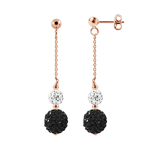 Boucles d'oreilles cristal véritable ESSENS argent massif