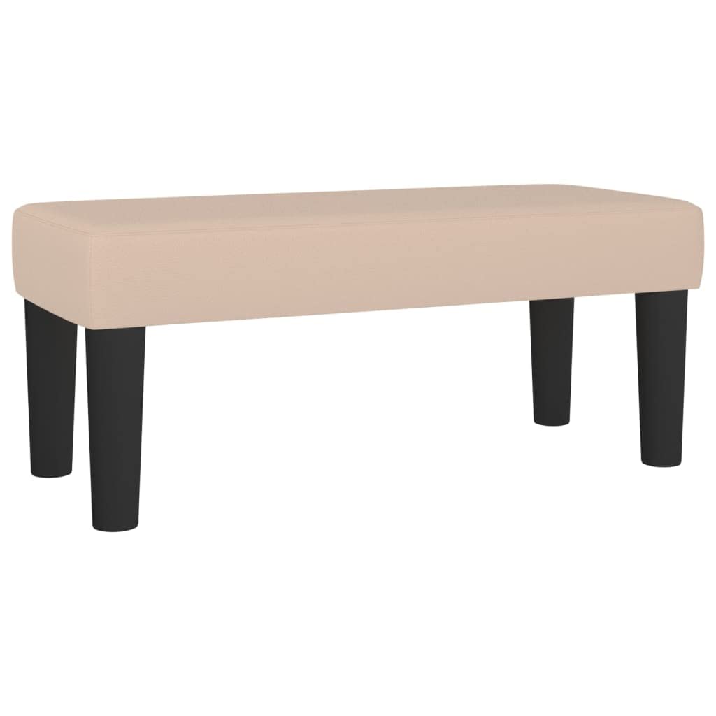 vidaXL Sitzbank Polsterbank Bank Flurbank Bettbank Betthocker Garderobenbank Schlafzimmer Wohnzimmer Eingangsbereich Flur Cappuccino-Braun 70x30x30cm Kunstleder