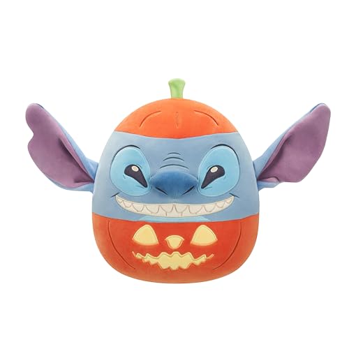Squishmallows Original 12in Disney Stitch in Pumpkin – Official Jazwares Halloween Plush (Medium-Sized)