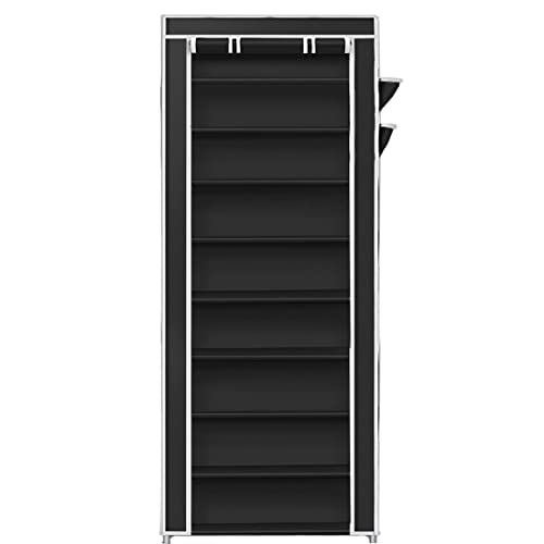 Image of COROID Digital Printed Multipurpose 6 Shelve Wardrobe,Foldable,Collapsible Fabric Wardrobe Organizer for Clothes Drawers Portable Wardrobe Clothing Space Saving Wardrobe (9-Layer, NavyBlue)