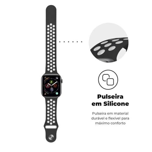 Pulseira para Apple Watch 38mm/40mm - Armor Running - Azul escuro e Branco - Gshield