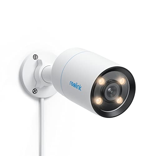 Reolink 4MP 2K PoE Überwachungskamera Aussen mit Echte Vollfarbnachtsicht, Smarte PoE IP Kamera Outdoor mit Große F1.0 Blende, Personen-/Fahrzeug-/Haustiererkennung, Zwei-Wege-Audio, CX410