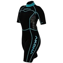 AKONA Womens 2.5mm Back Zipper Shorty Wetsuit. Scuba, Snorkeling, Paddle Boarding, Kayaking, Surfing