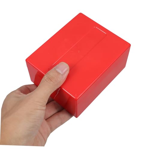 Caja organizadora de monedas portátil rojo 20 piezas miniatura 3