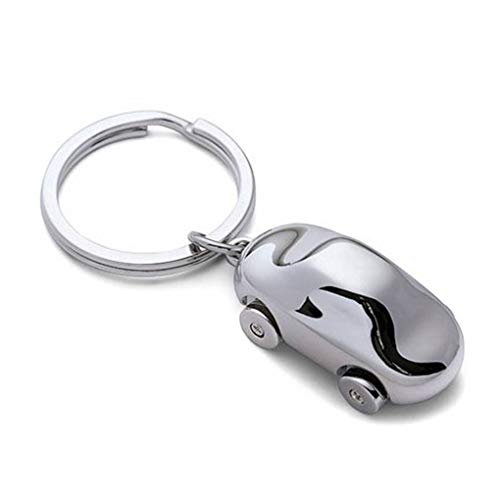 Bobury Mini Coche alemán en Forma de titulares Colgante Llavero de Metal del vehículo 3D Llavero Clave de decoración Cover