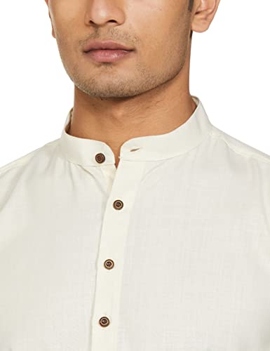 Image of Luxrio Kurta for Men Cotton Blend Short Solid Slim Fit