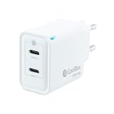 Watio Wave Ladegerät - Wand-/Reise-Ladegerät, 3,0 Gan, USB-C/PD + USB-C, 35 W, Weiß, kompakt und effizient für schnelles Laden auf mobilen Geräten