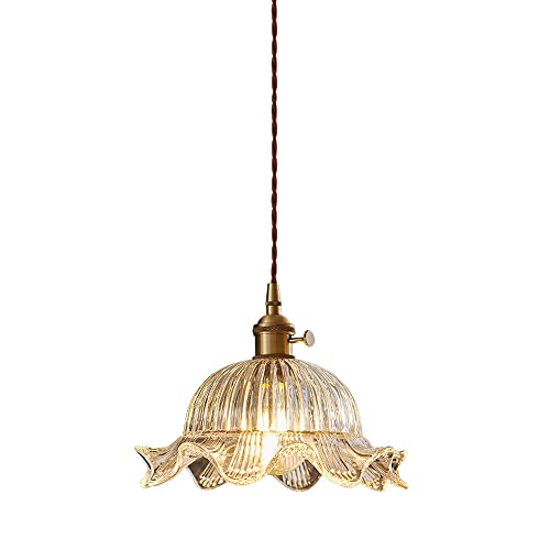 Lustre en verre E27 réglable solution éclairage chambre salle de bain - 2