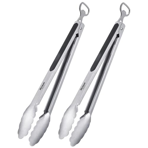 Westmark 2x Grill- u. Servierzange Classic Spezial Mix – Mit Edelstahllaffen und gummierten Griffen, Mit Flaschenöffner, Länge: je 35 cm, Edelstahl/Kunststoff –Silber/Schwarz, 162522EÖ Westmark 2x Grill- u. Servierzange Classic Spezial Mix – Mit Edelstahllaffen und gummierten Griffen, Mit Flaschenöffner, Länge: je 35 cm, Edelstahl/Kunststoff –Silber/Schwarz, 162522EÖ