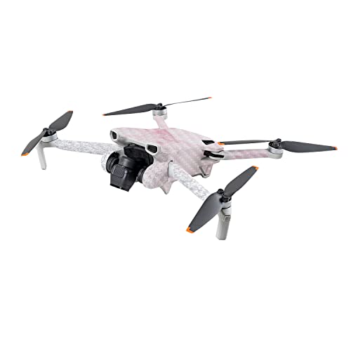 Image of MightySkins Carbon Fiber Skin Compatible with DJI Mini 3 - Girly Marble Dazzle | Protective, Durable Textured Carbon Fiber Finish | Easy to Apply