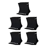 HEAD Damen Herren Crew Socken Cotton Blend Sport Socks 15 Paar , Größe:43-46, Artikel:-200 black