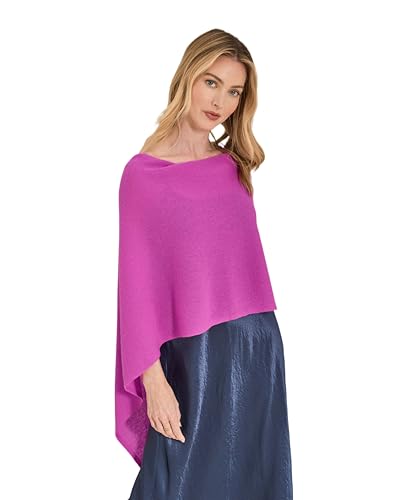 Image of CLAUDIA NICHOLE Womens 100% Cashmere Dress Topper - Cashmere Poncho Wrap