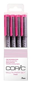Copic Multiliner Set Pink, 4 Fineliner