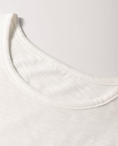 SELINK Womens Summer Ruffle Short Sleeve Top Crewneck T Shirts Floral Trim Casual Blouses4