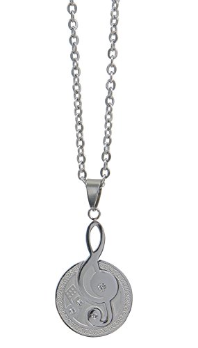 Preisvergleich Produktbild GEWA 980278 Unisex-Anhänger Violinschlüssel inkl. Kette Edelstahl