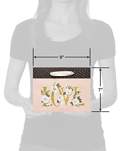 Image of Papyrus 9 inch Medium Gift Bag (Love) for Weddings, Bridal Showers, Birthdays, Baby Showers and All Occasions (1 Bag)