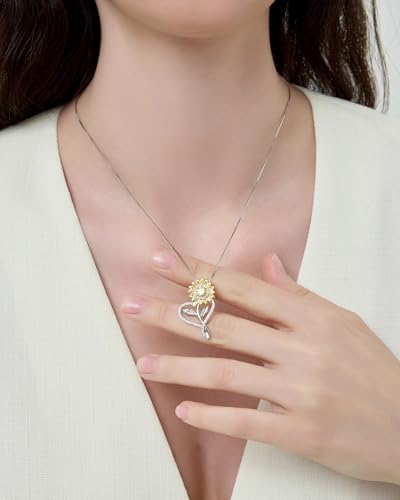 Sunflower Necklaces for Women, Wedding Anniversary Birthday Mothers Day Gifts for Wife You Are My Sunshine Women's Jewelry Girlfriend Grandma Mom Daughter2