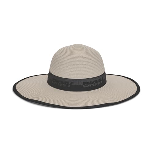 Bonnet DKNY Beanie Debossed en maille premium teintée ivoire