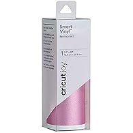 One roll of Cricut Joy Vinyl in Pink, 1.2m (4ft) Cricut Joy Permanent Smart Vinyl is great for creating custom decals for outdoor signs, water bottles, mailboxes and more. Water-resistant and UV-resistant vinyl with a permanent adhesive. Easy to weed...