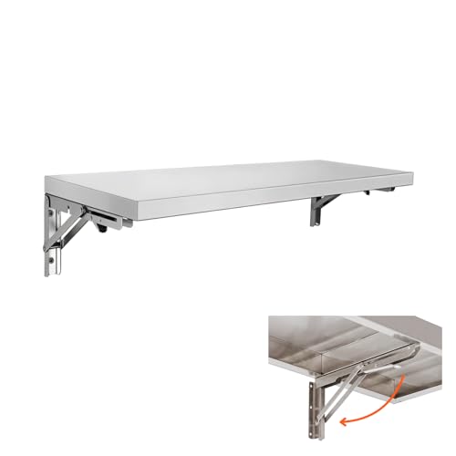 SWOTCATER Folding Concession Shelf 12"x36", Drop Down Shelf for Food Truck